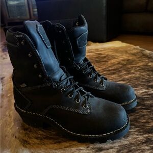 Danner Black Lace-Up soft toe Work Boots